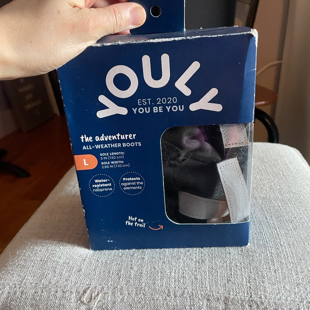 Youly Black All-Weather Dog Boots